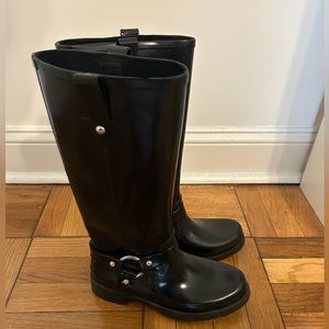 Micheal Kors Black Rain Boots - Size 8